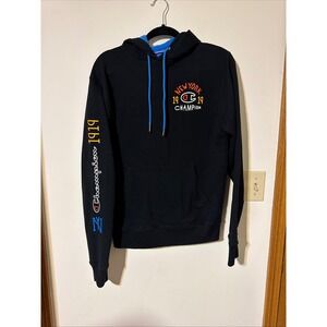 Champion Hoodie Mens Small Black New York 1919 Pullover Long Sleeve Sweatshirt‎